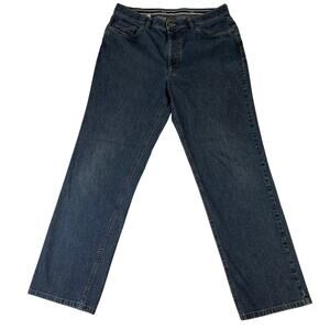 Hiltl ZE 500 Men's Size 36x32 Dark Wash Denim Blue Jeans Relaxed Fit Cotton